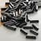 12 Pack: John Bead Jet Black Opaque Czech Glass Bugle Beads, 6.5mm